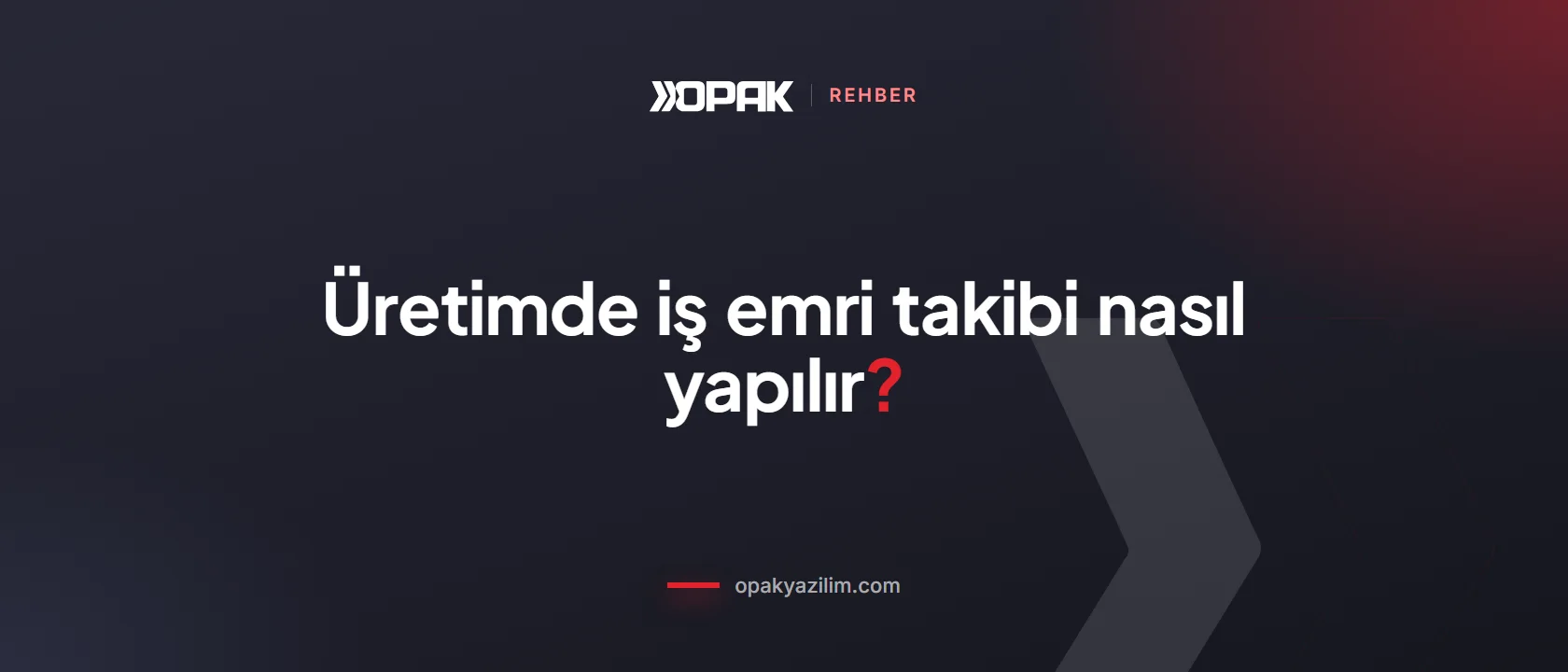 Üretimde iş emri takibi kapak görseli